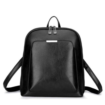 Classic backpack with double zipper - elegant design
