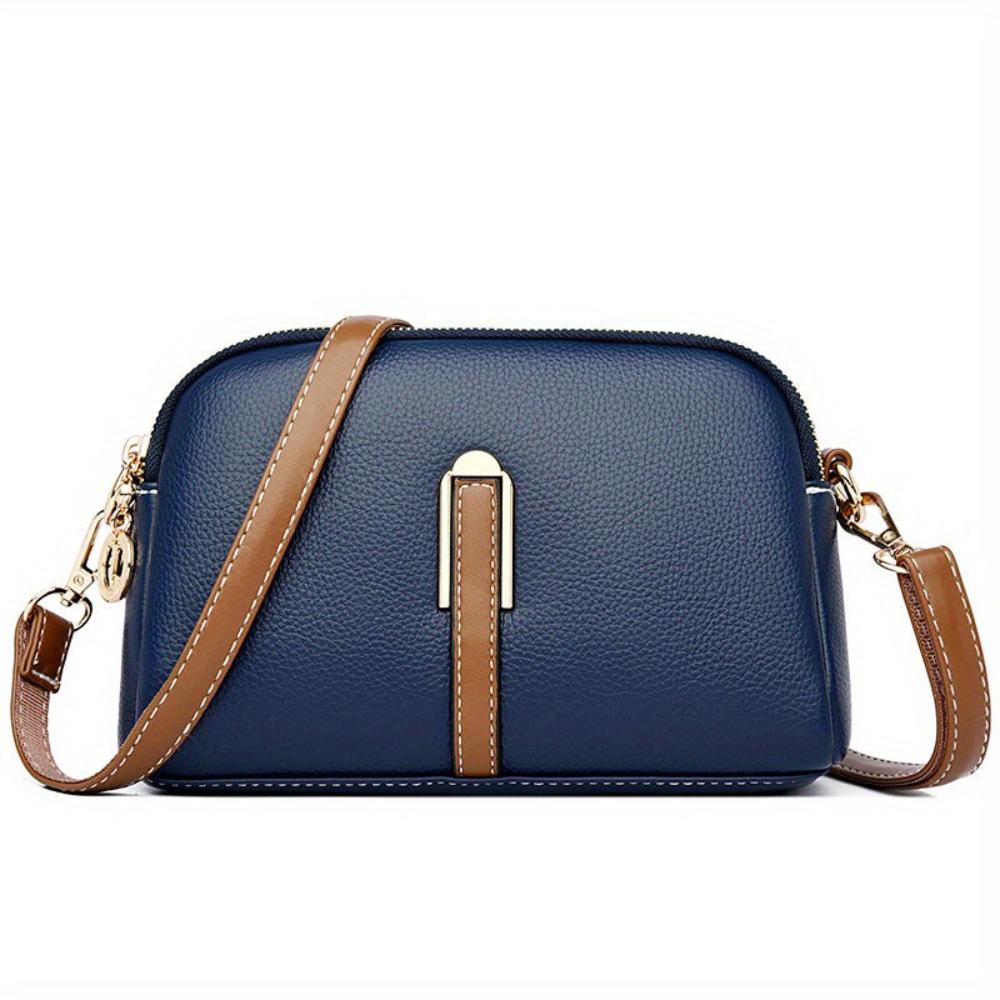 Mila Litchi Crossbody Bag with Embossing