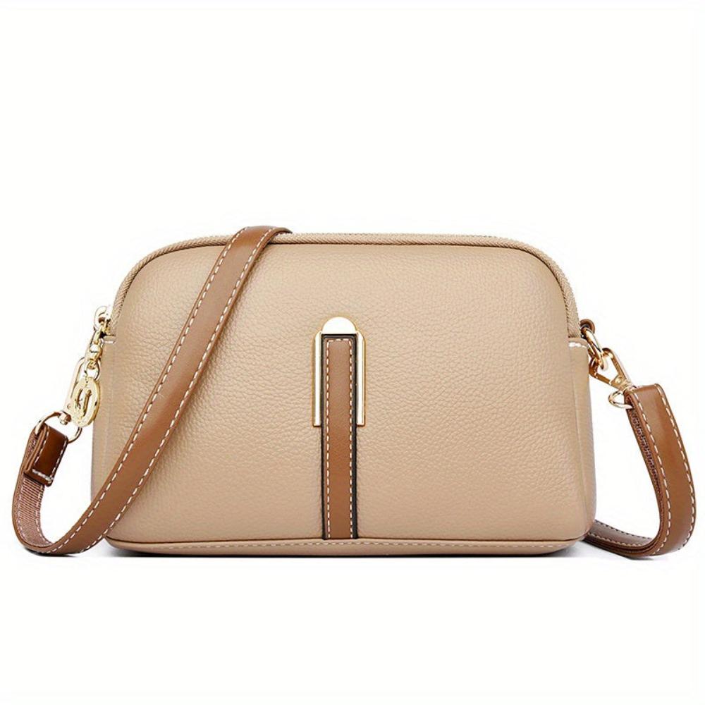 Mila Litchi Crossbody Bag with Embossing