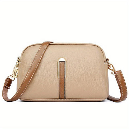 Mila Litchi Crossbody Bag with Embossing