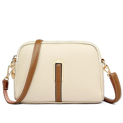 Mila Litchi Crossbody Bag with Embossing